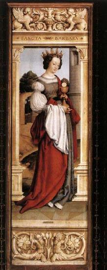 HOLBEIN, Hans the Younger St Barbara France oil painting art